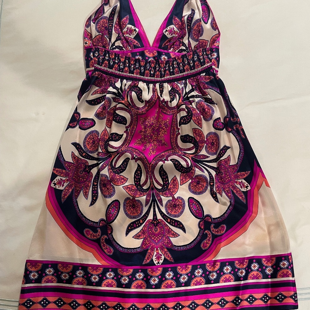 Ace & Trixie silk halter top dress